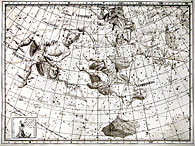 ボーデの星座図「ウラノグラフィア」部分